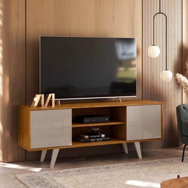Estante Lisboa para TV até 55 polegadas - Fendi Naturale - Madetec