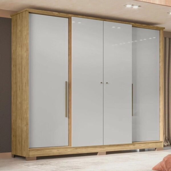 Guarda Roupa Casal 4 Portas 2 Gavetas Mônaco Espresso Móveis