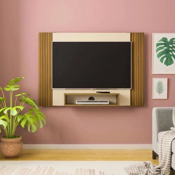 Painel Cine Para Tv 47 Com Nicho Pinho  Off White